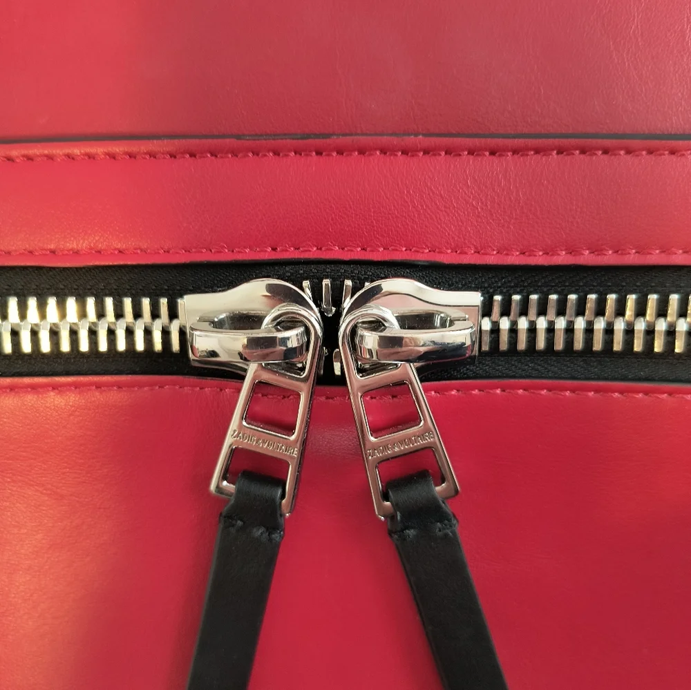 Zadig & Voltaire ❤️‍🔥 Red Calf Leather Crossbody Bag - Picture 5 of 16